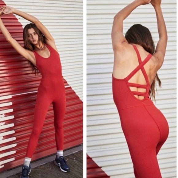 Free People Free Throw Onesie in
Chili Pepper 🥰 Size Small - Picture 1 of 4